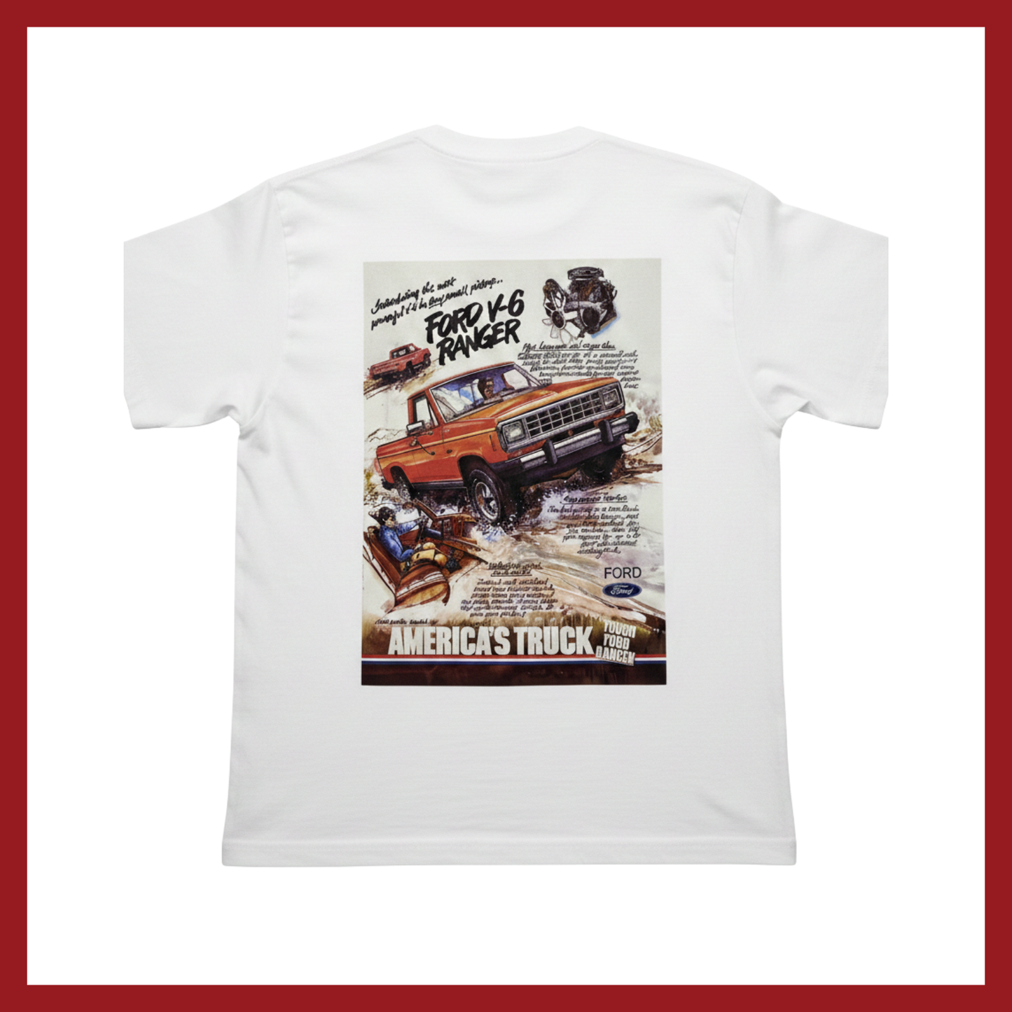 Camiseta Ford Ranger V6 – "America's Truck"