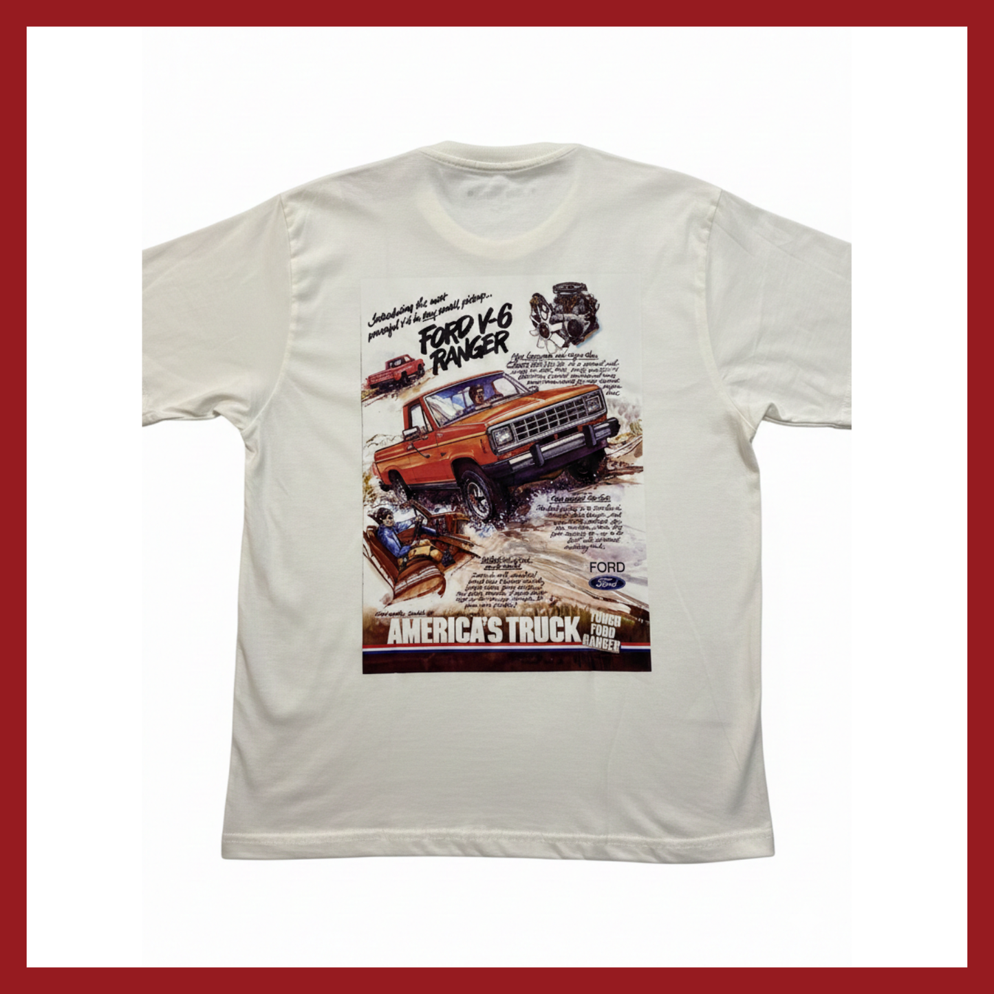 Camiseta Ford Ranger V6 – "America's Truck"