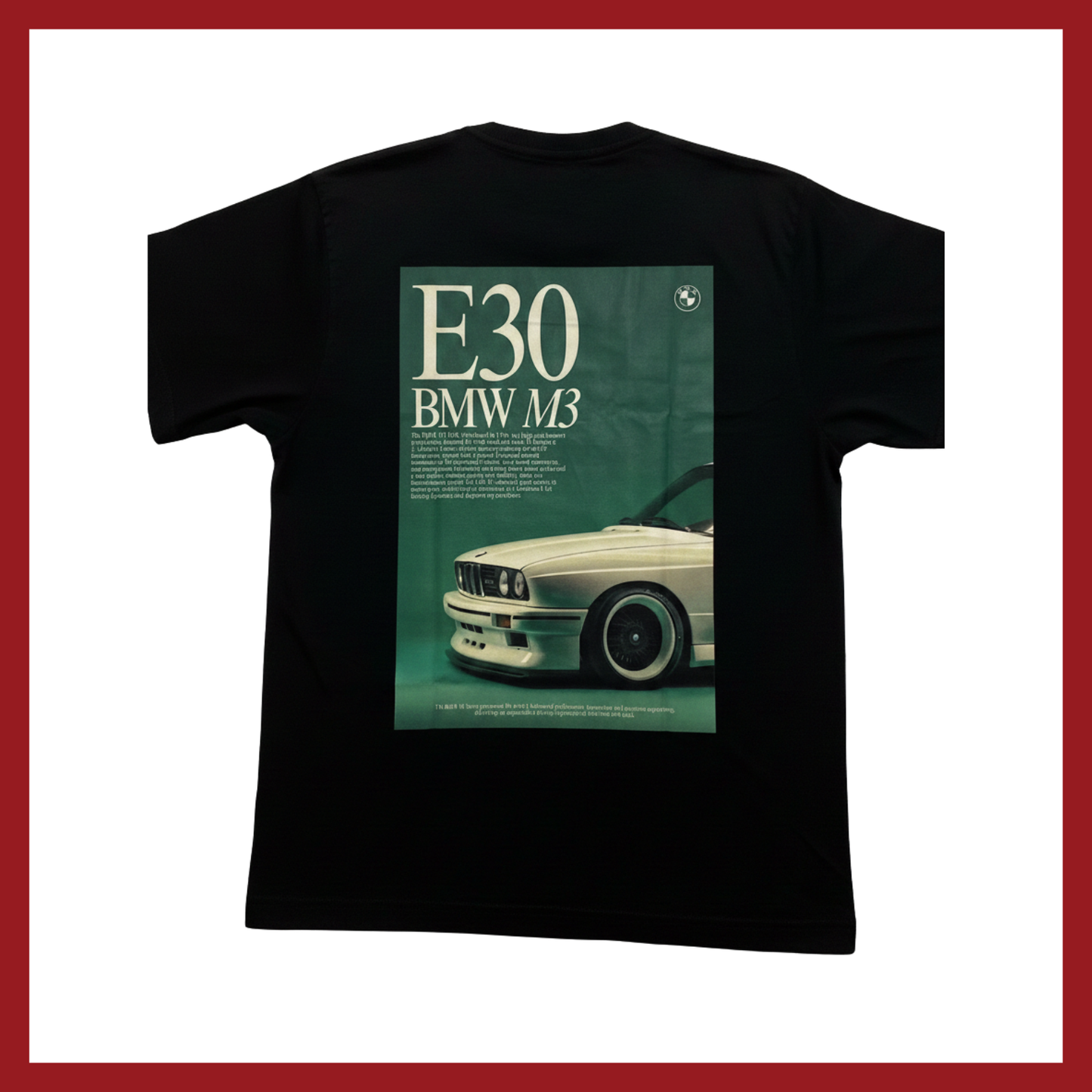 Camiseta BMW M3 E30 – The Ultimate Driving Machine