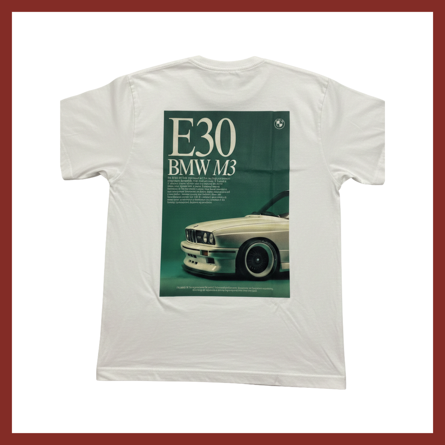 Camiseta BMW M3 E30 – The Ultimate Driving Machine
